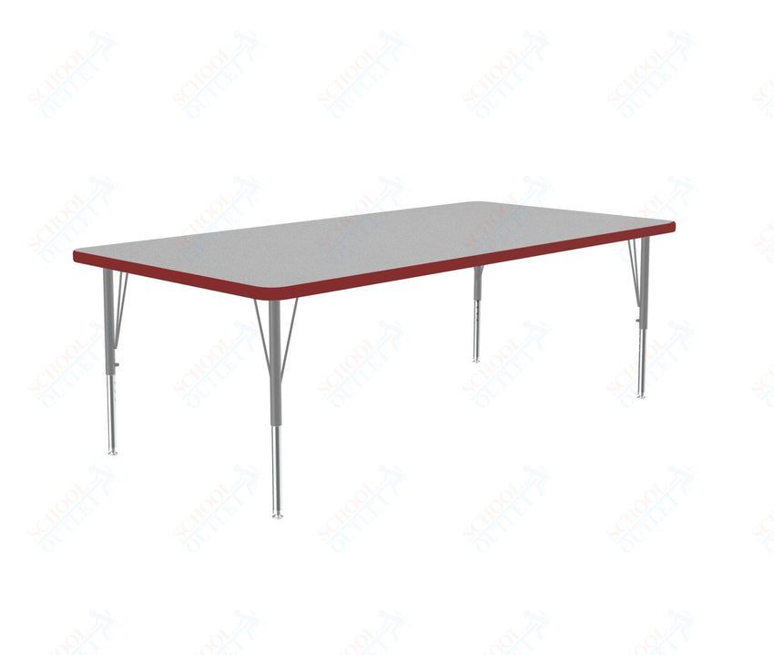 Correll Rectangular Deluxe High - Pressure Top Activity Tables with Adjustable Height 36"W x 60"L x 19 - 29"H (COR - A3660 - XX) - SchoolOutlet