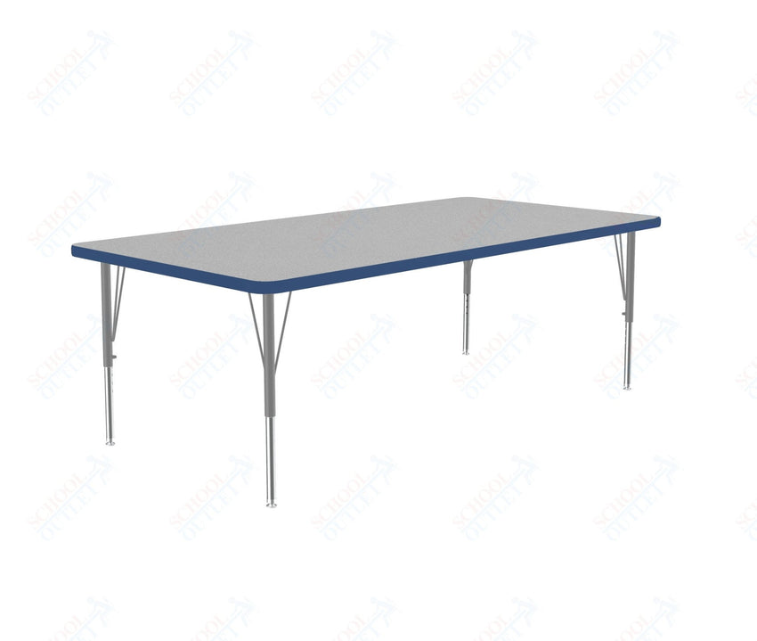 Correll Rectangular Deluxe High - Pressure Top Activity Tables with Adjustable Height 36"W x 60"L x 19 - 29"H (COR - A3660 - XX) - SchoolOutlet