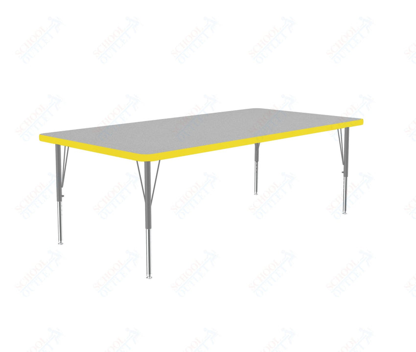 Correll Rectangular Deluxe High - Pressure Top Activity Tables with Adjustable Height 36"W x 60"L x 19 - 29"H (COR - A3660 - XX) - SchoolOutlet