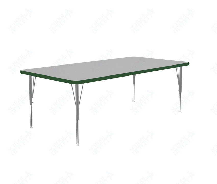 Correll Rectangular Deluxe High - Pressure Top Activity Tables with Adjustable Height 36"W x 60"L x 19 - 29"H (COR - A3660 - XX) - SchoolOutlet