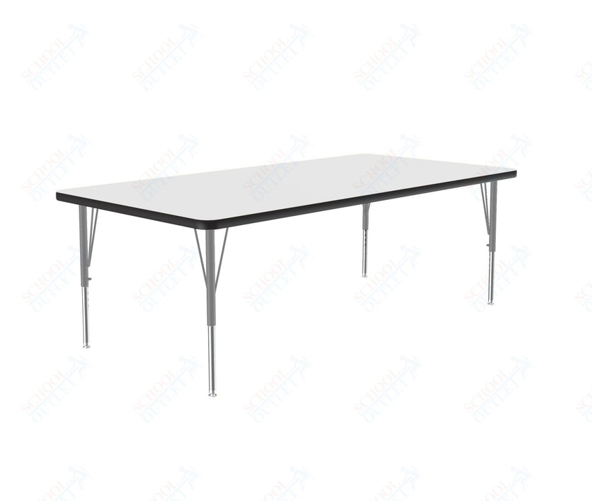 Correll Rectangular Deluxe High - Pressure Top Activity Tables with Adjustable Height 36"W x 60"L x 19 - 29"H (COR - A3660 - XX) - SchoolOutlet