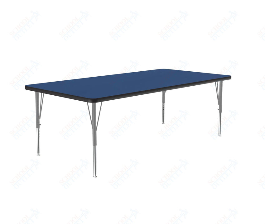 Correll Rectangular Deluxe High - Pressure Top Activity Tables with Adjustable Height 36"W x 60"L x 19 - 29"H (COR - A3660 - XX) - SchoolOutlet