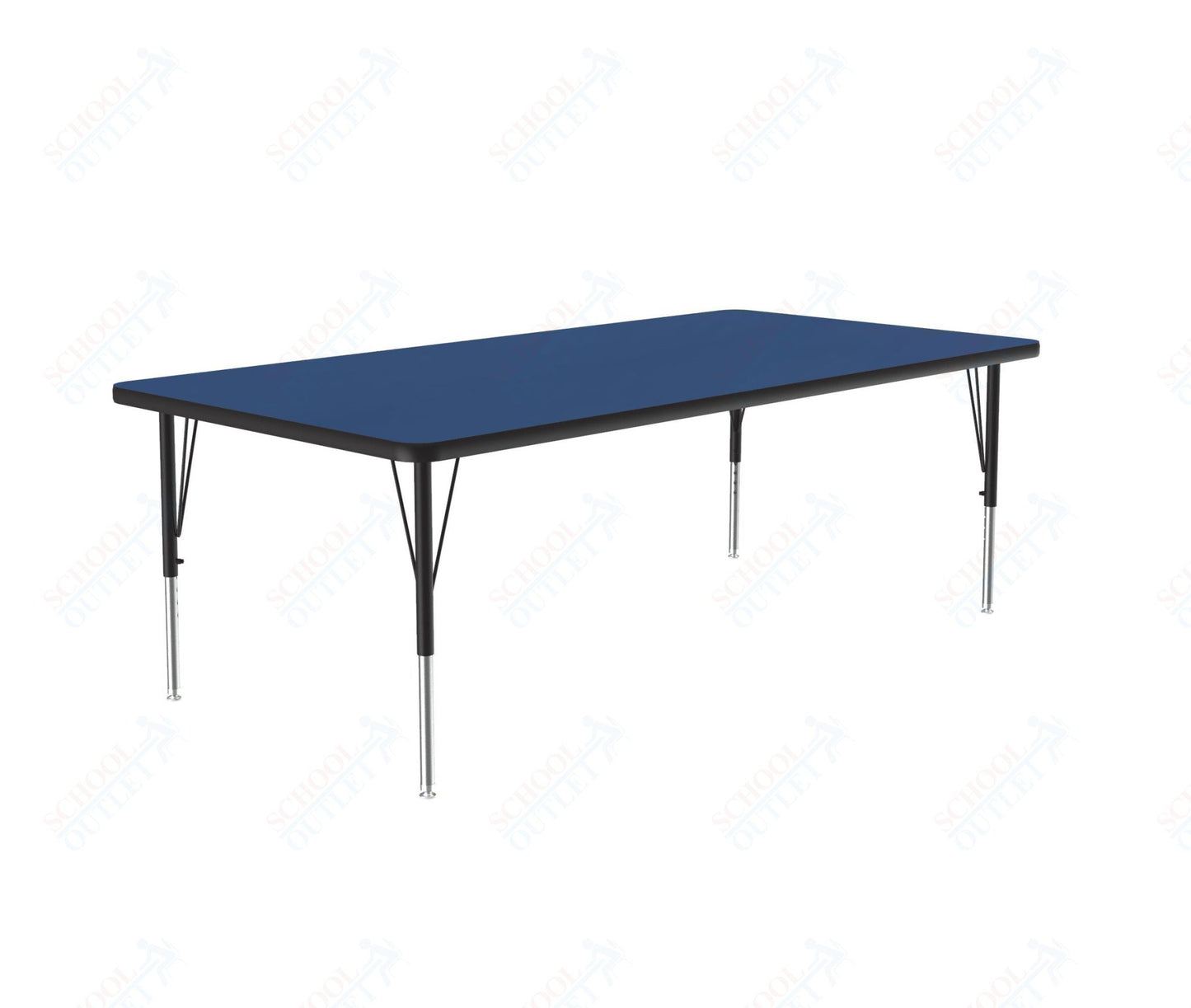Correll Rectangular Deluxe High - Pressure Top Activity Tables with Adjustable Height 36"W x 60"L x 19 - 29"H (COR - A3660 - XX) - SchoolOutlet