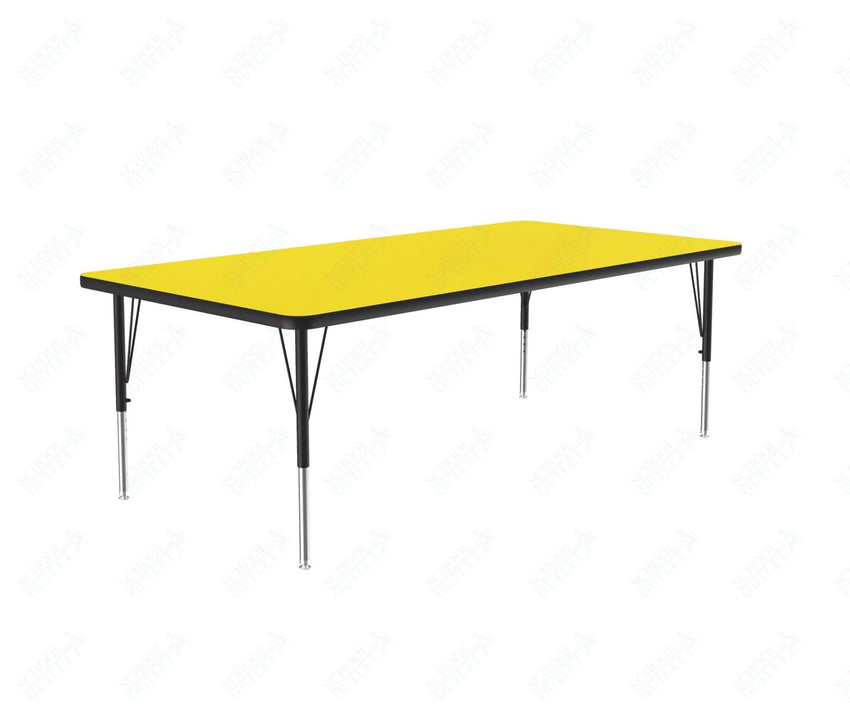 Correll Rectangular Deluxe High-Pressure Top Activity Tables with Adjustable Height 36"W x 60"L x 19-29"H (COR-A3660-XX) - SchoolOutlet