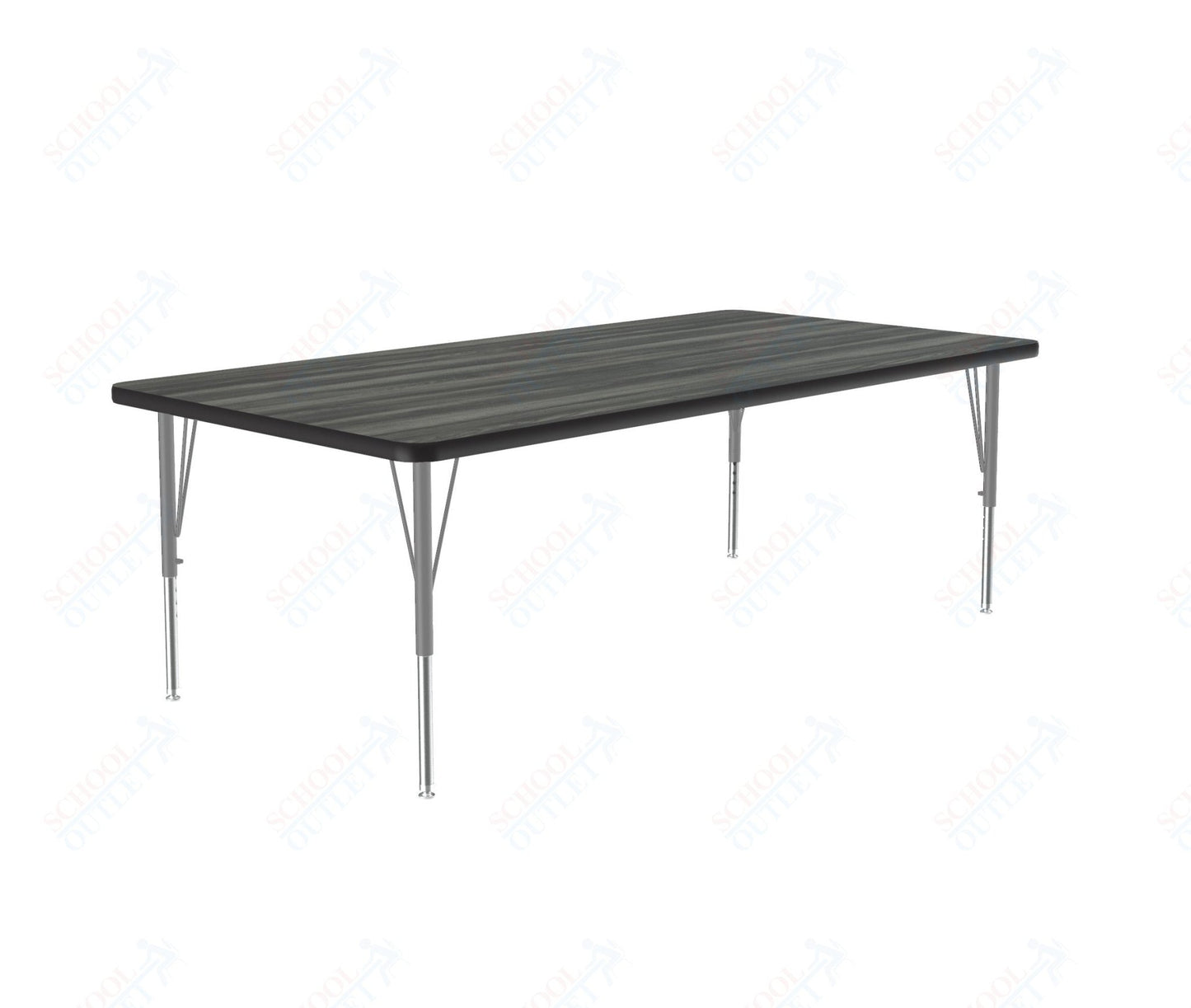 Correll Rectangular Deluxe High - Pressure Top Activity Tables with Adjustable Height 36"W x 60"L x 19 - 29"H (COR - A3660 - XX) - SchoolOutlet