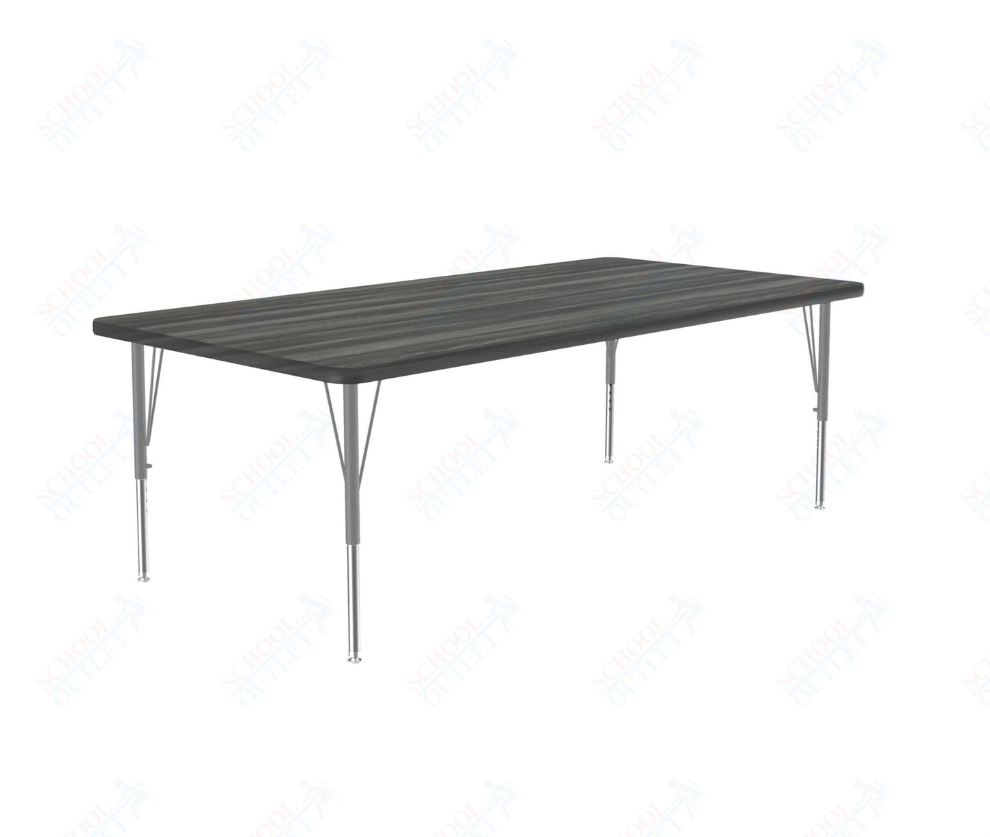 Correll Rectangular Deluxe High - Pressure Top Activity Tables with Adjustable Height 36"W x 60"L x 19 - 29"H (COR - A3660 - XX) - SchoolOutlet