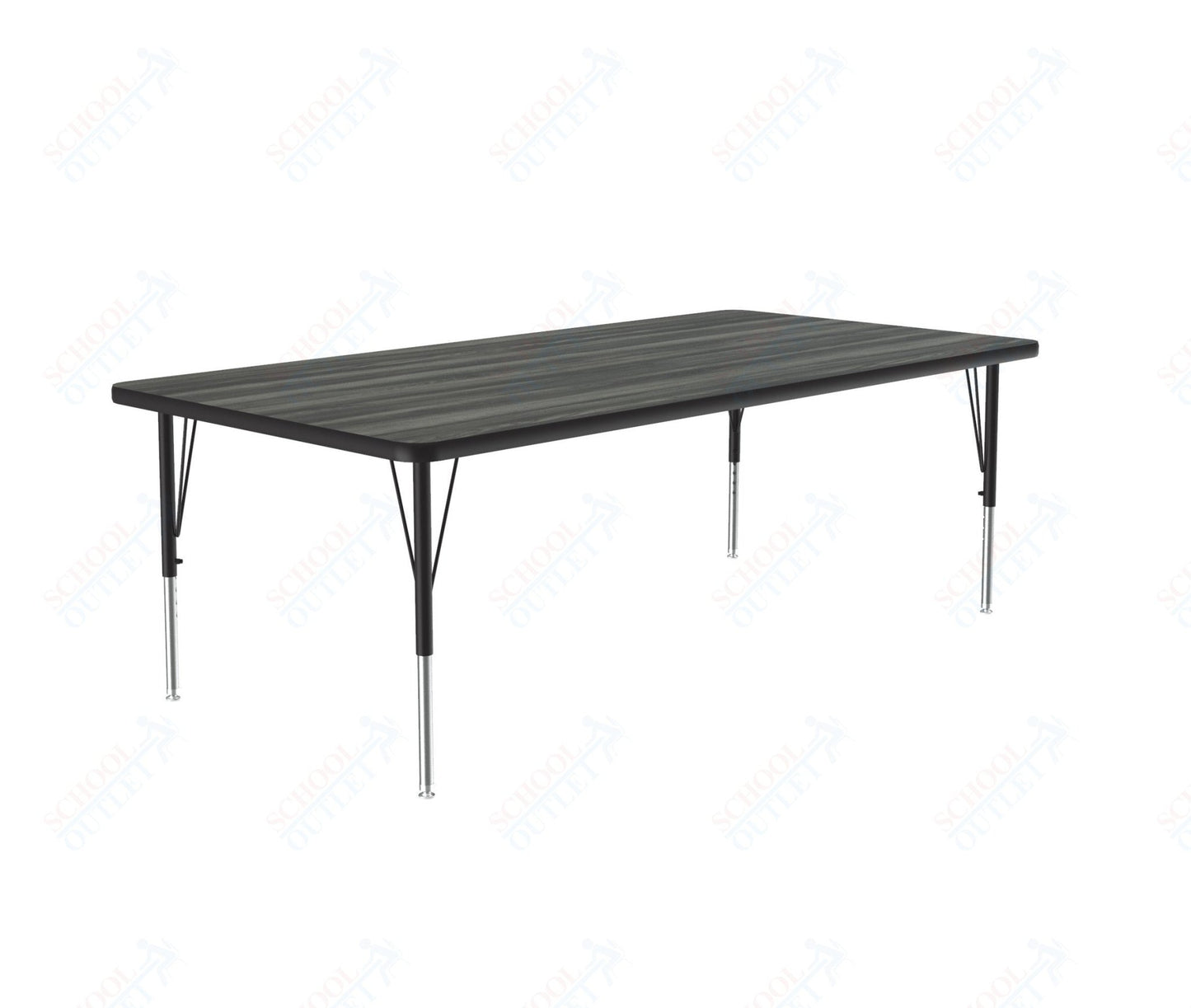 Correll Rectangular Deluxe High - Pressure Top Activity Tables with Adjustable Height 36"W x 60"L x 19 - 29"H (COR - A3660 - XX) - SchoolOutlet