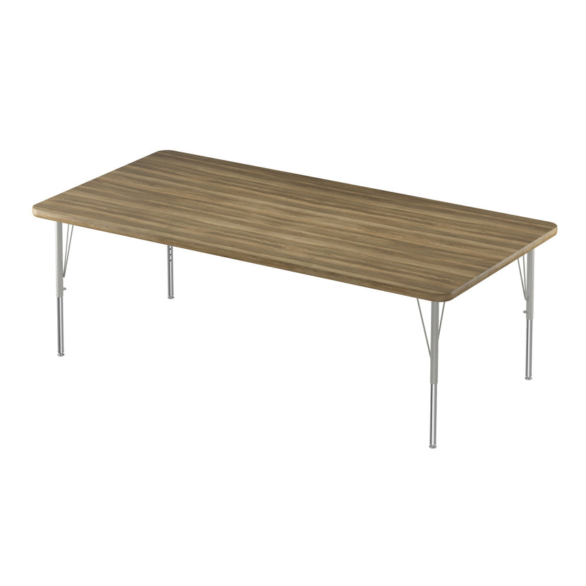 Correll Rectangular Deluxe High - Pressure Top Activity Tables with Adjustable Height 36"W x 60"L x 19 - 29"H (COR - A3660 - XX) - SchoolOutlet