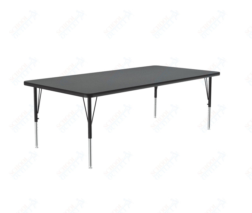 Correll Rectangular Deluxe High - Pressure Top Activity Tables with Adjustable Height 36"W x 60"L x 19 - 29"H (COR - A3660 - XX) - SchoolOutlet