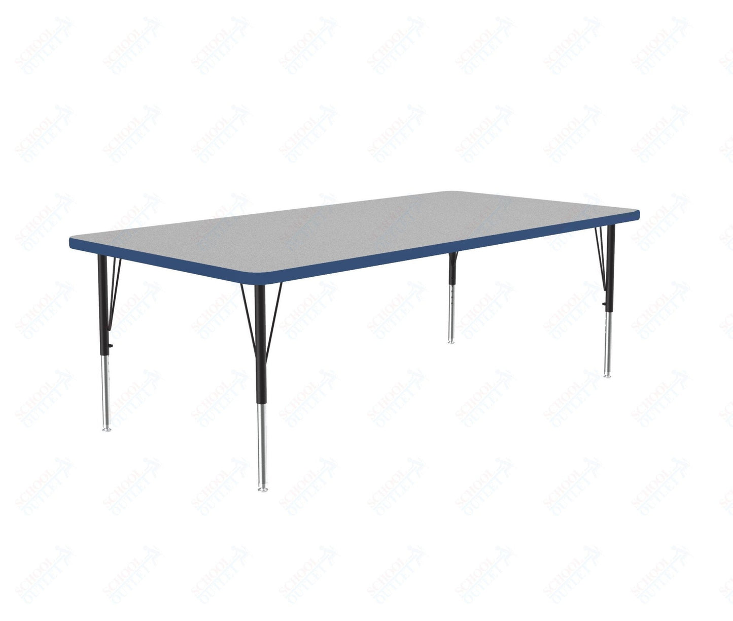 Correll Rectangular Commercial Laminate Top Activity Tables 36"W x 60"L x 19-29"H Adjustable Height (COR-A3660TF-REC-XX) - SchoolOutlet