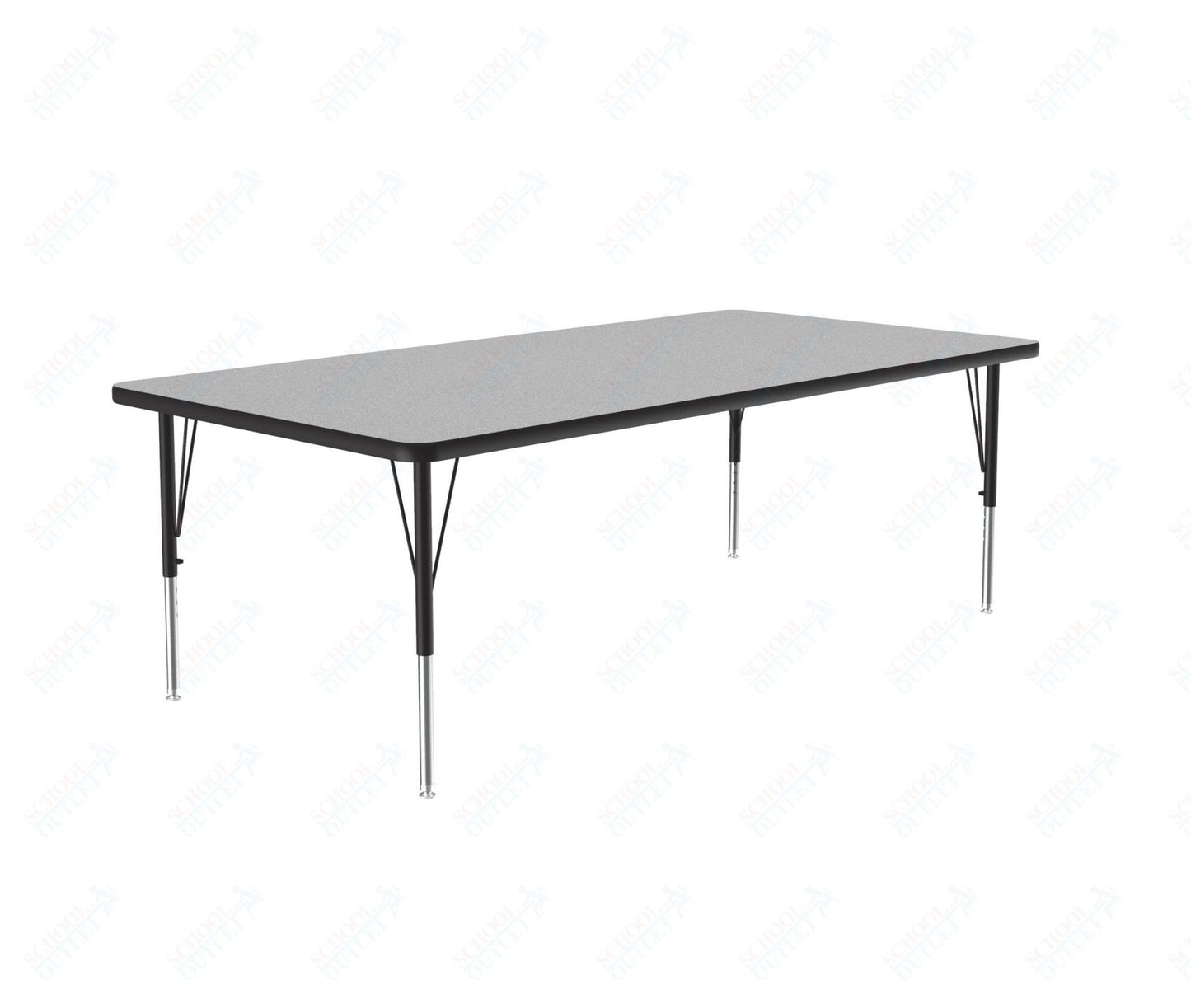 Correll Rectangular Commercial Laminate Top Activity Tables 36"W x 60"L x 19-29"H Adjustable Height (COR-A3660TF-REC-XX) - SchoolOutlet