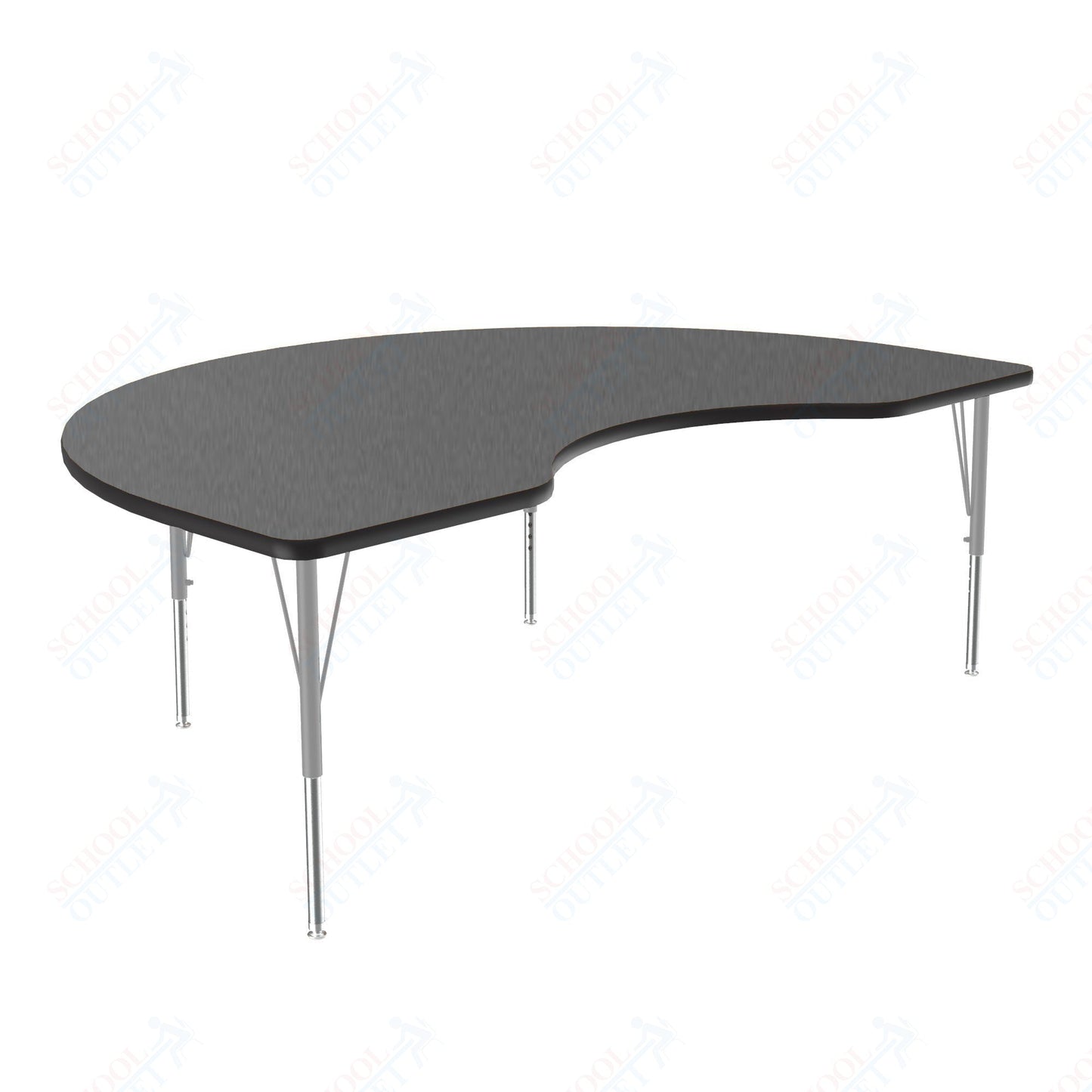 Correll Kidney Deluxe High - Pressure Top Activity Tables 36"W x 72"L x 19 - 29"H Adjustable Height (COR - A3672 - KID - XX) - SchoolOutlet