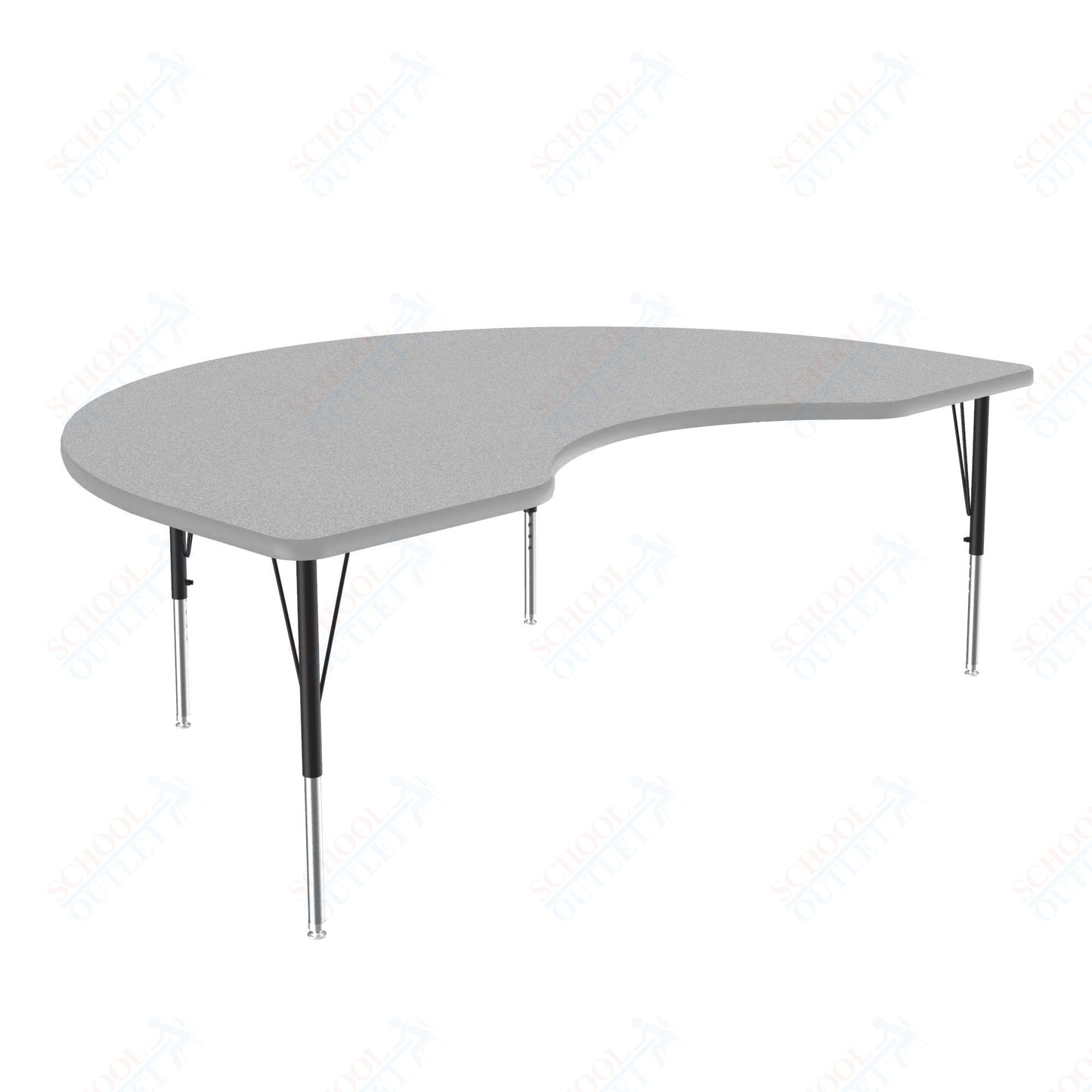 Correll Kidney Deluxe High - Pressure Top Activity Tables 36"W x 72"L x 19 - 29"H Adjustable Height (COR - A3672 - KID - XX) - SchoolOutlet