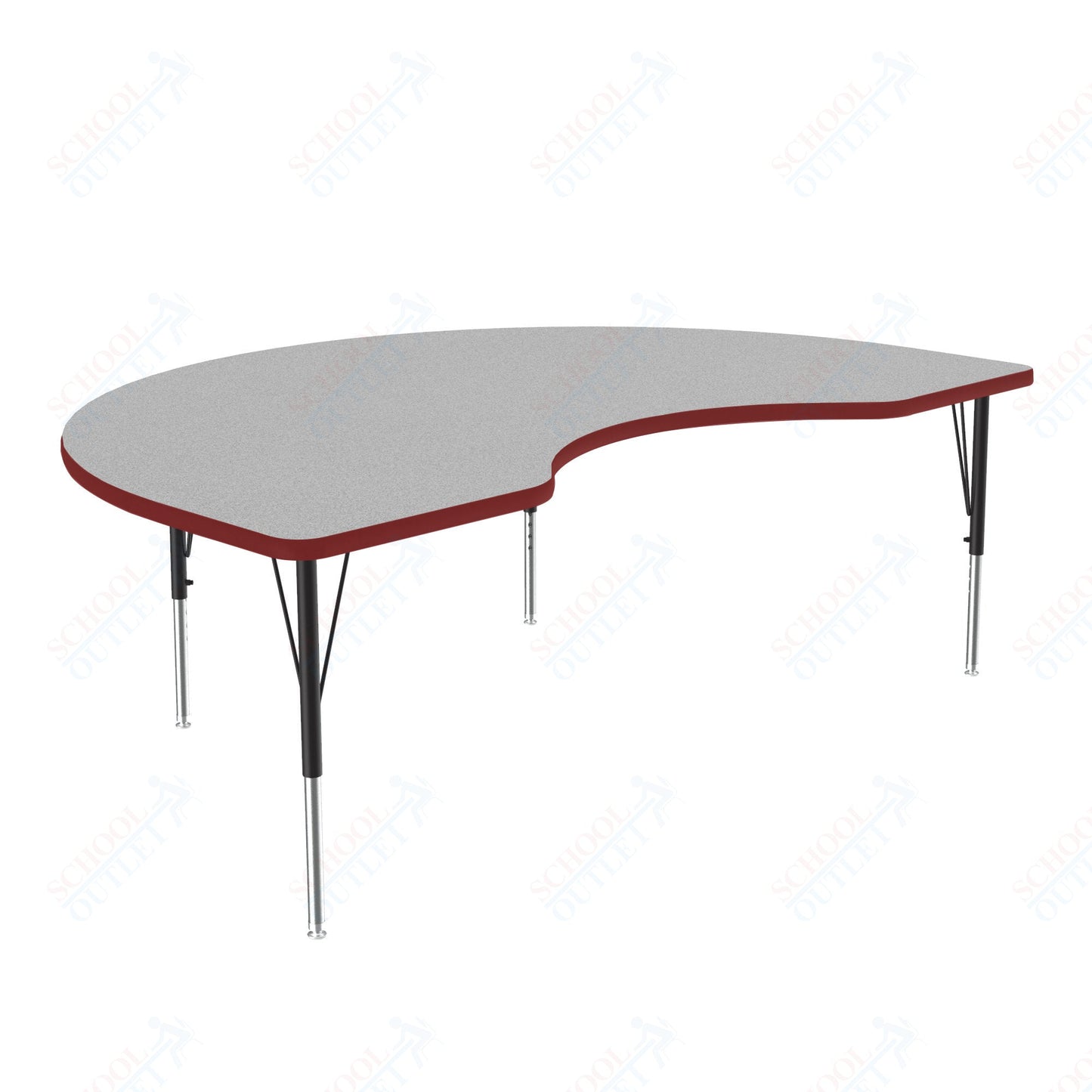 Correll Kidney Deluxe High - Pressure Top Activity Tables 36"W x 72"L x 19 - 29"H Adjustable Height (COR - A3672 - KID - XX) - SchoolOutlet