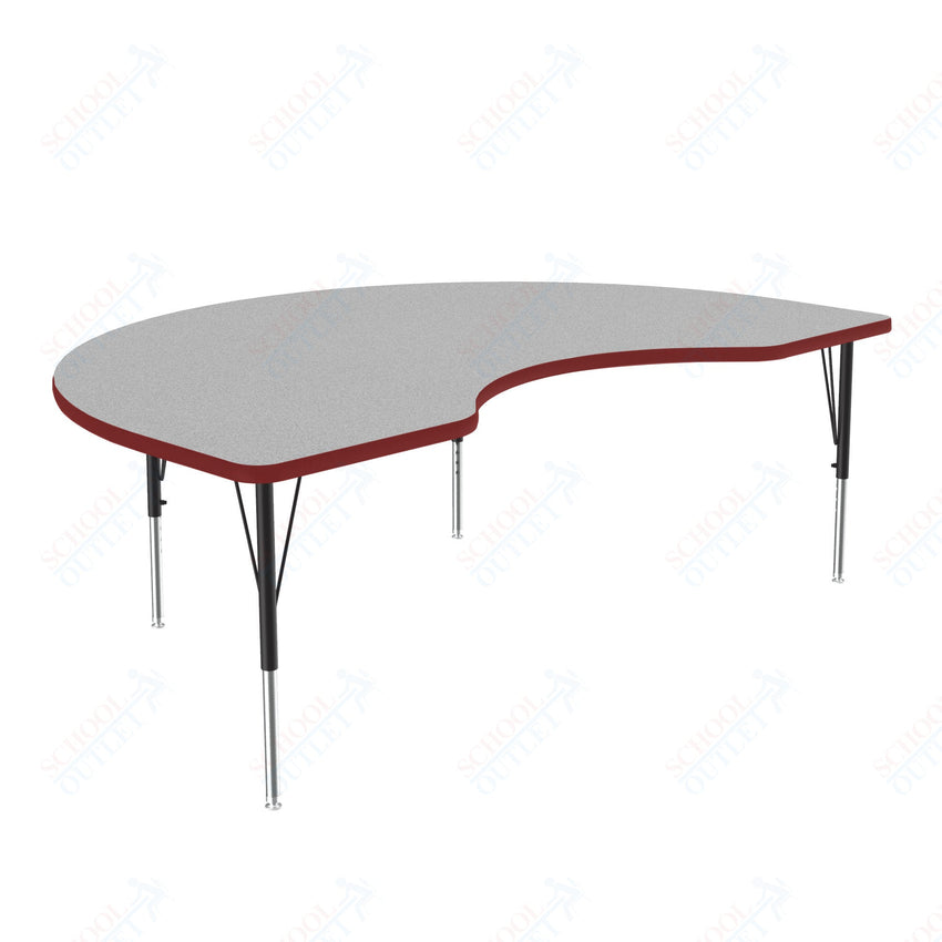 Correll Kidney Deluxe High - Pressure Top Activity Tables 36"W x 72"L x 19 - 29"H Adjustable Height (COR - A3672 - KID - XX) - SchoolOutlet