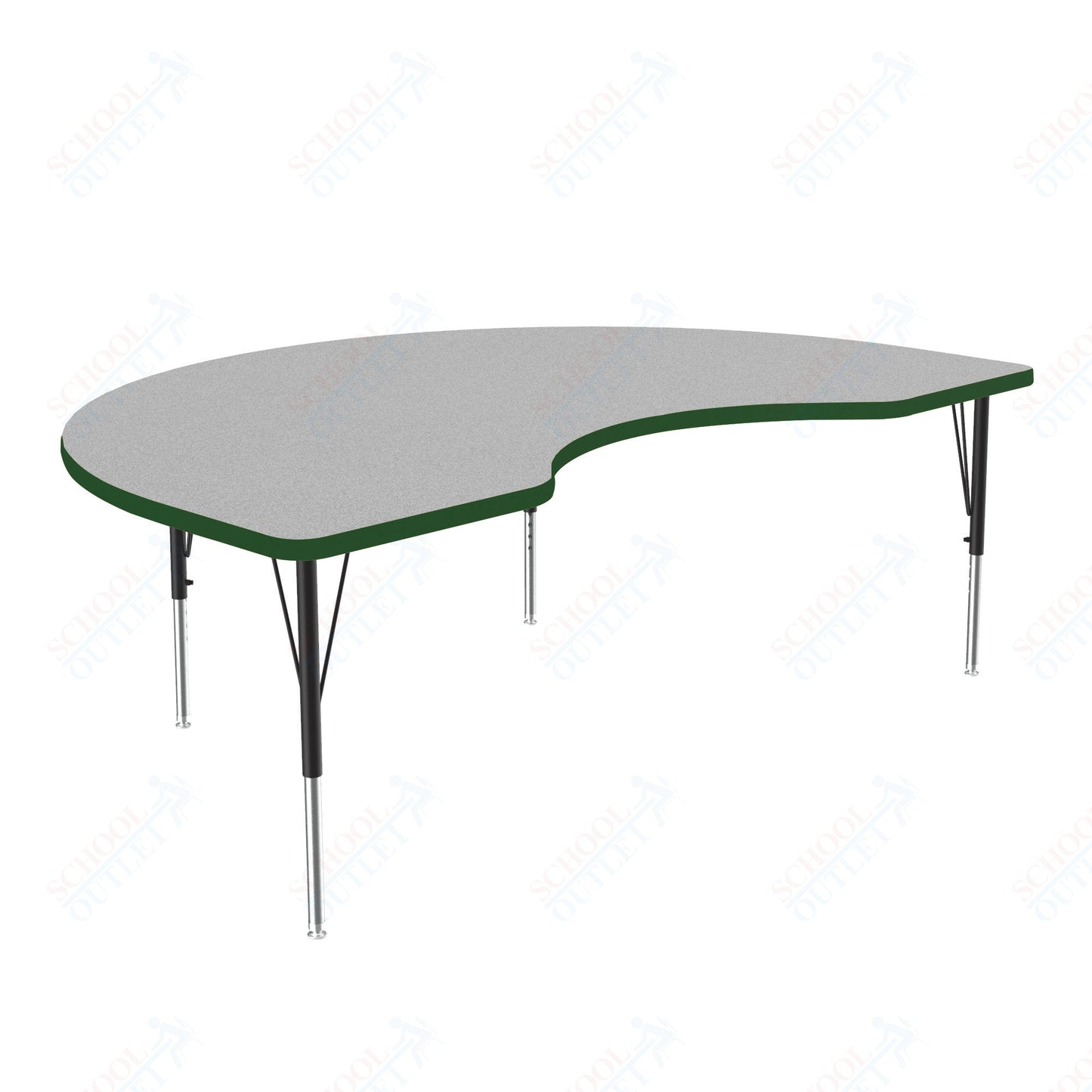 Correll Kidney Deluxe High - Pressure Top Activity Tables 36"W x 72"L x 19 - 29"H Adjustable Height (COR - A3672 - KID - XX) - SchoolOutlet