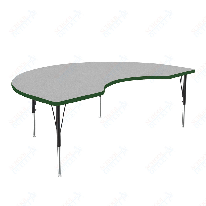 Correll Kidney Deluxe High - Pressure Top Activity Tables 36"W x 72"L x 19 - 29"H Adjustable Height (COR - A3672 - KID - XX) - SchoolOutlet