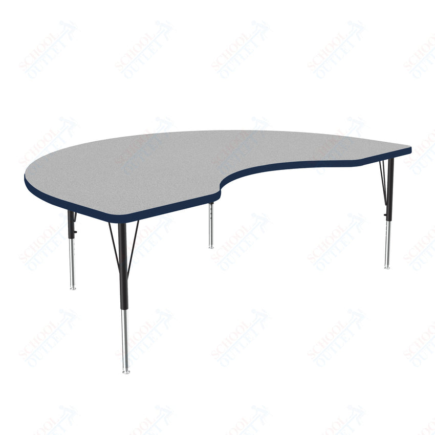 Correll Kidney Deluxe High - Pressure Top Activity Tables 36"W x 72"L x 19 - 29"H Adjustable Height (COR - A3672 - KID - XX) - SchoolOutlet