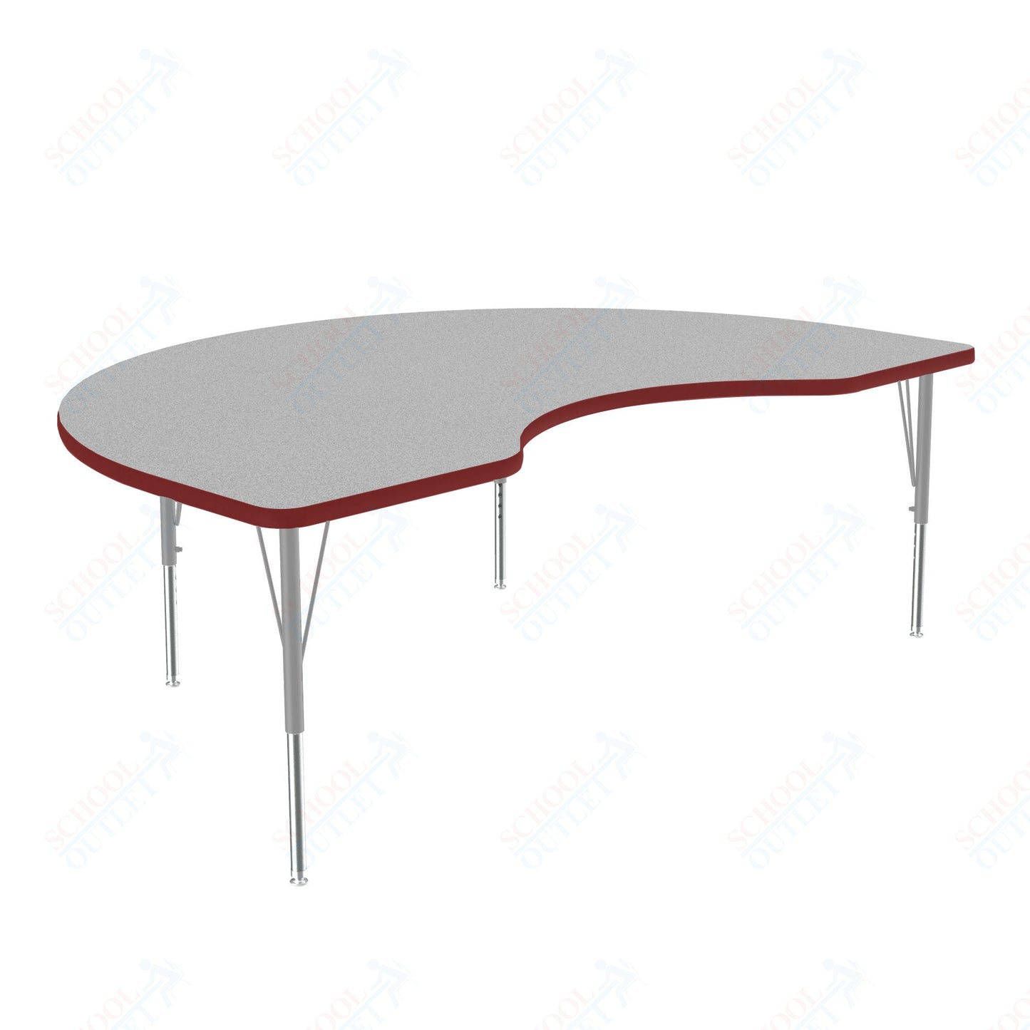 Correll Kidney Deluxe High - Pressure Top Activity Tables 36"W x 72"L x 19 - 29"H Adjustable Height (COR - A3672 - KID - XX) - SchoolOutlet