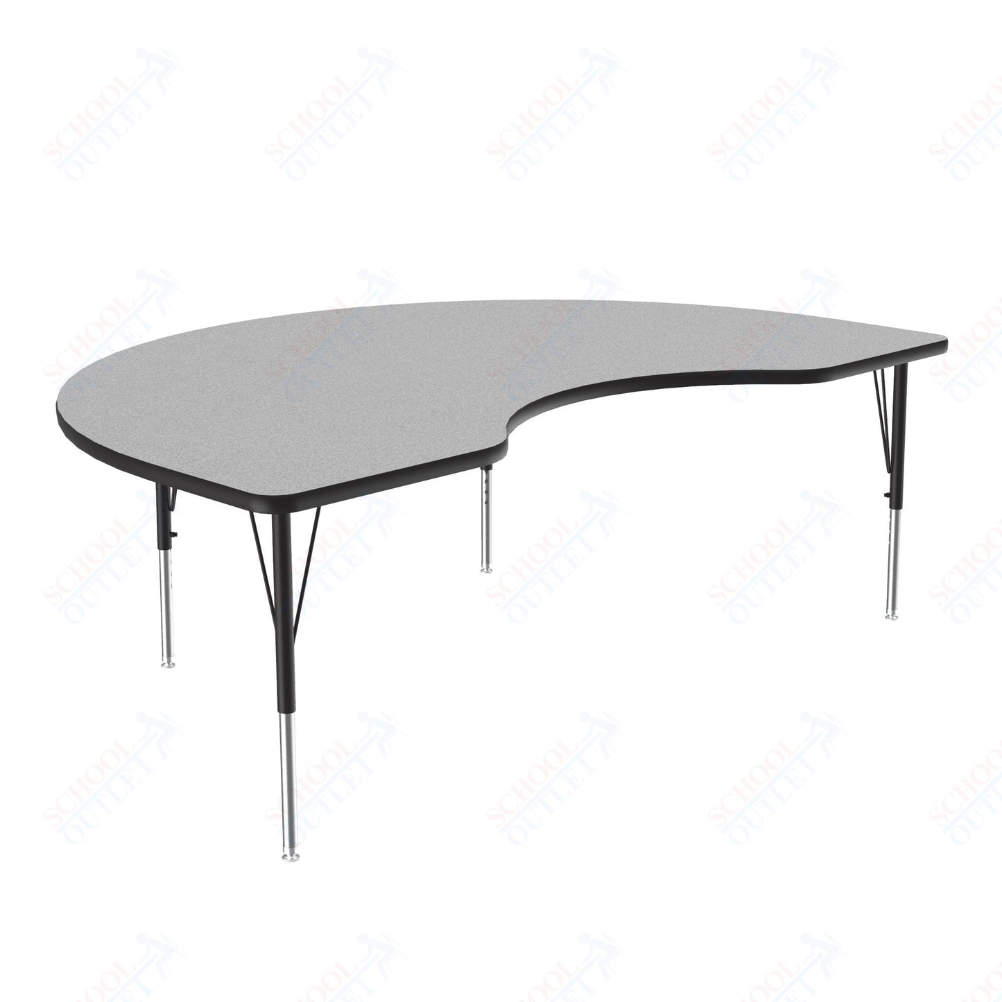 Correll Kidney Deluxe High - Pressure Top Activity Tables 36"W x 72"L x 19 - 29"H Adjustable Height (COR - A3672 - KID - XX) - SchoolOutlet