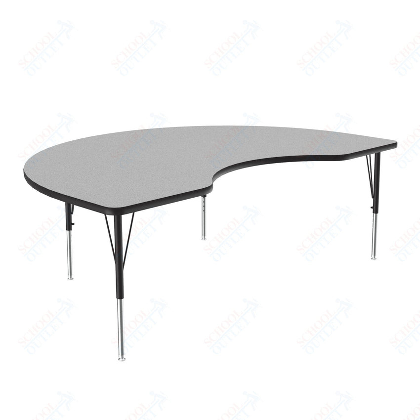 Correll Kidney Deluxe High - Pressure Top Activity Tables 36"W x 72"L x 19 - 29"H Adjustable Height (COR - A3672 - KID - XX) - SchoolOutlet