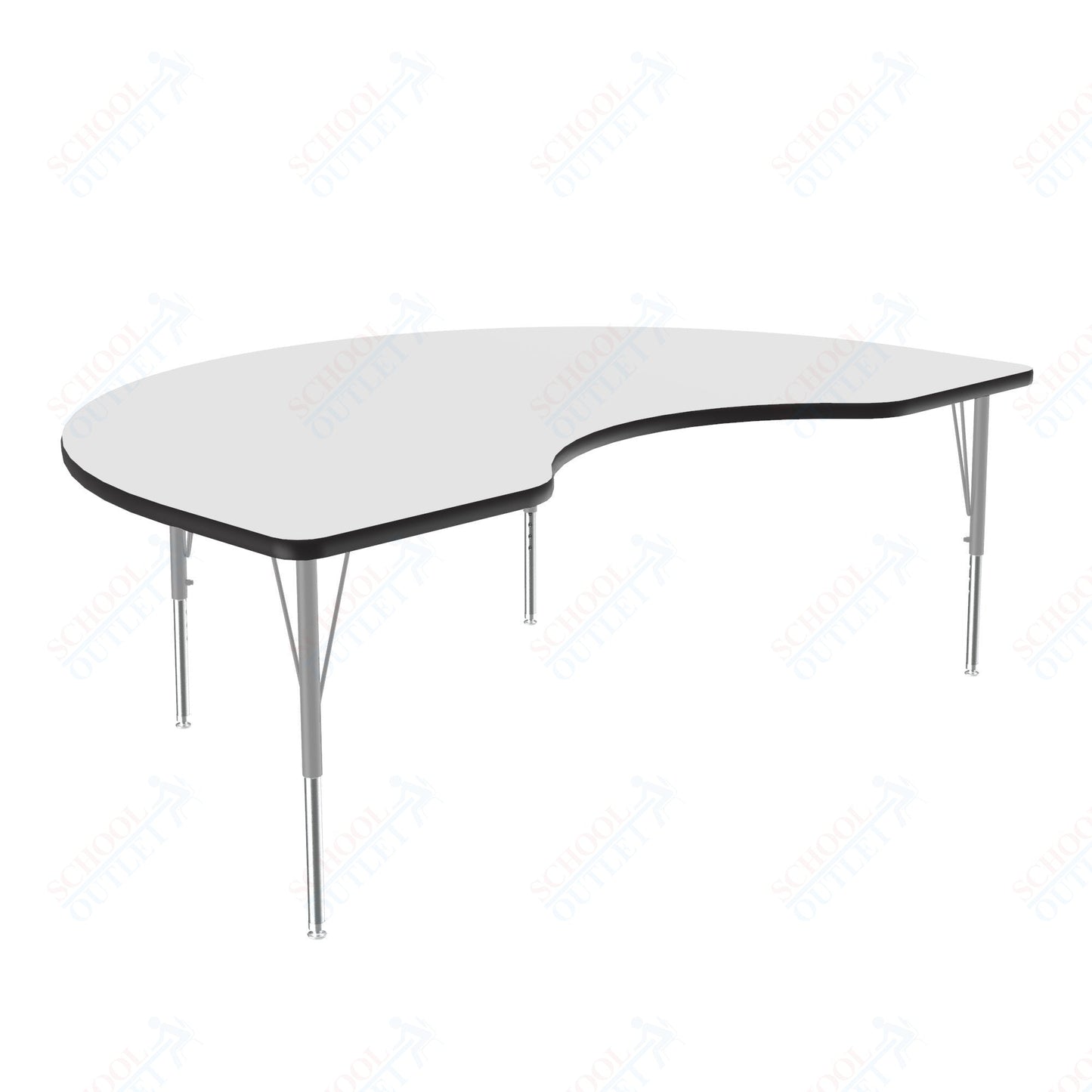 Correll Kidney Deluxe High - Pressure Top Activity Tables 36"W x 72"L x 19 - 29"H Adjustable Height (COR - A3672 - KID - XX) - SchoolOutlet