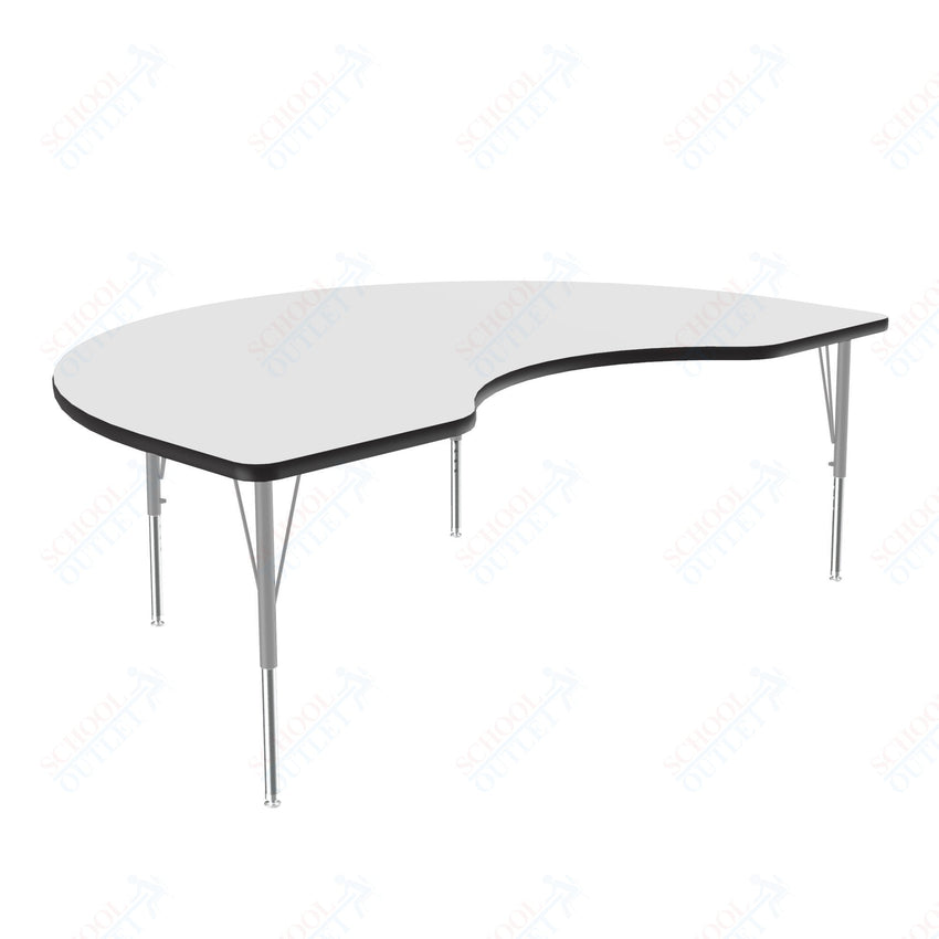 Correll Kidney Deluxe High - Pressure Top Activity Tables 36"W x 72"L x 19 - 29"H Adjustable Height (COR - A3672 - KID - XX) - SchoolOutlet