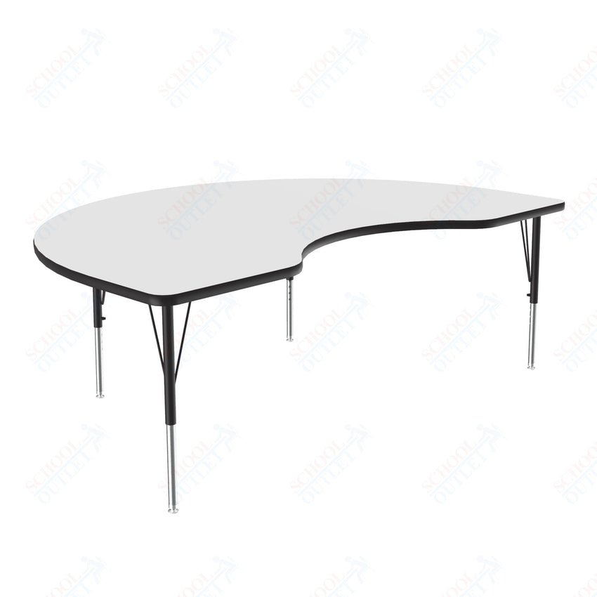 Correll Kidney Deluxe High - Pressure Top Activity Tables 36"W x 72"L x 19 - 29"H Adjustable Height (COR - A3672 - KID - XX) - SchoolOutlet