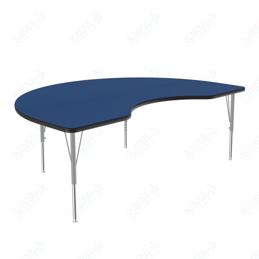 Correll Kidney Deluxe High - Pressure Top Activity Tables 36"W x 72"L x 19 - 29"H Adjustable Height (COR - A3672 - KID - XX) - SchoolOutlet