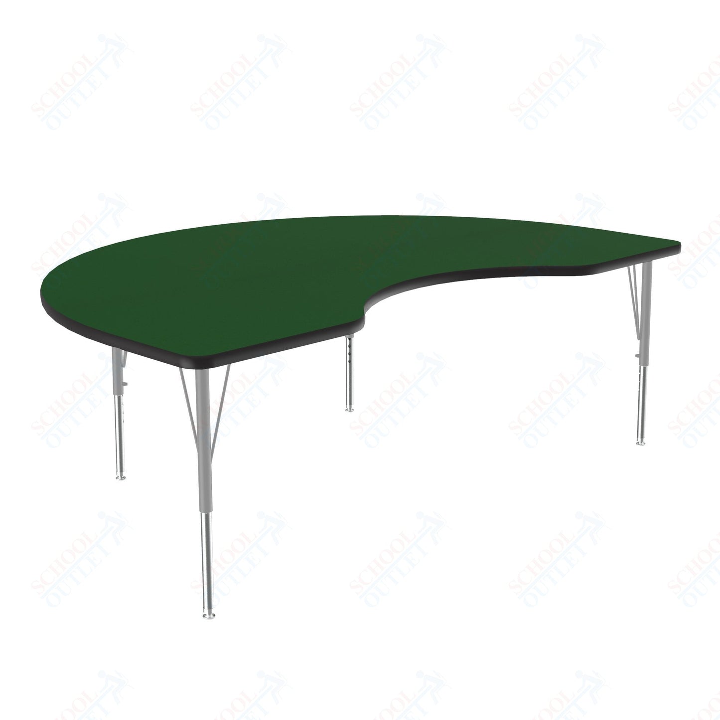 Correll Kidney Deluxe High - Pressure Top Activity Tables 36"W x 72"L x 19 - 29"H Adjustable Height (COR - A3672 - KID - XX) - SchoolOutlet