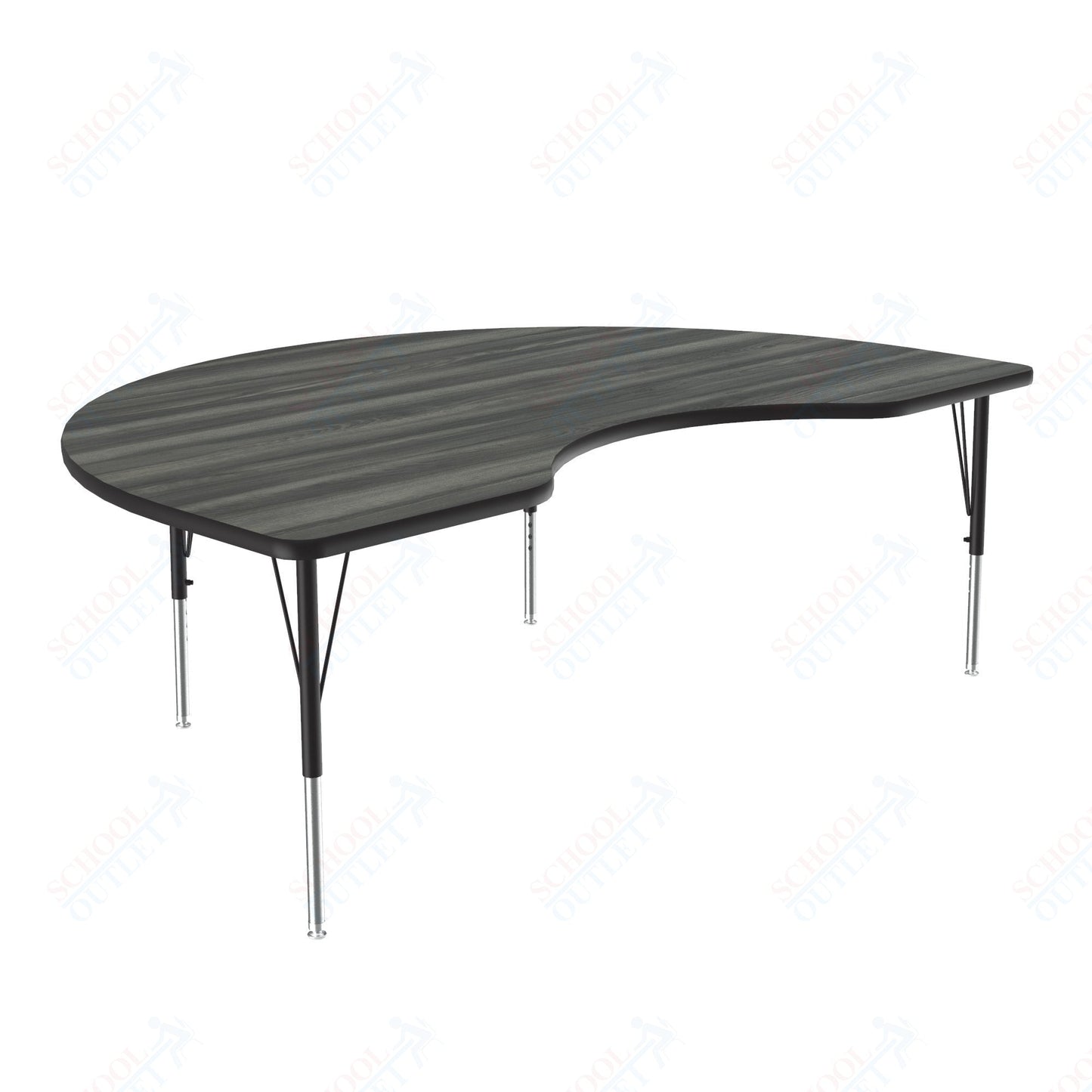 Correll Kidney Deluxe High - Pressure Top Activity Tables 36"W x 72"L x 19 - 29"H Adjustable Height (COR - A3672 - KID - XX) - SchoolOutlet