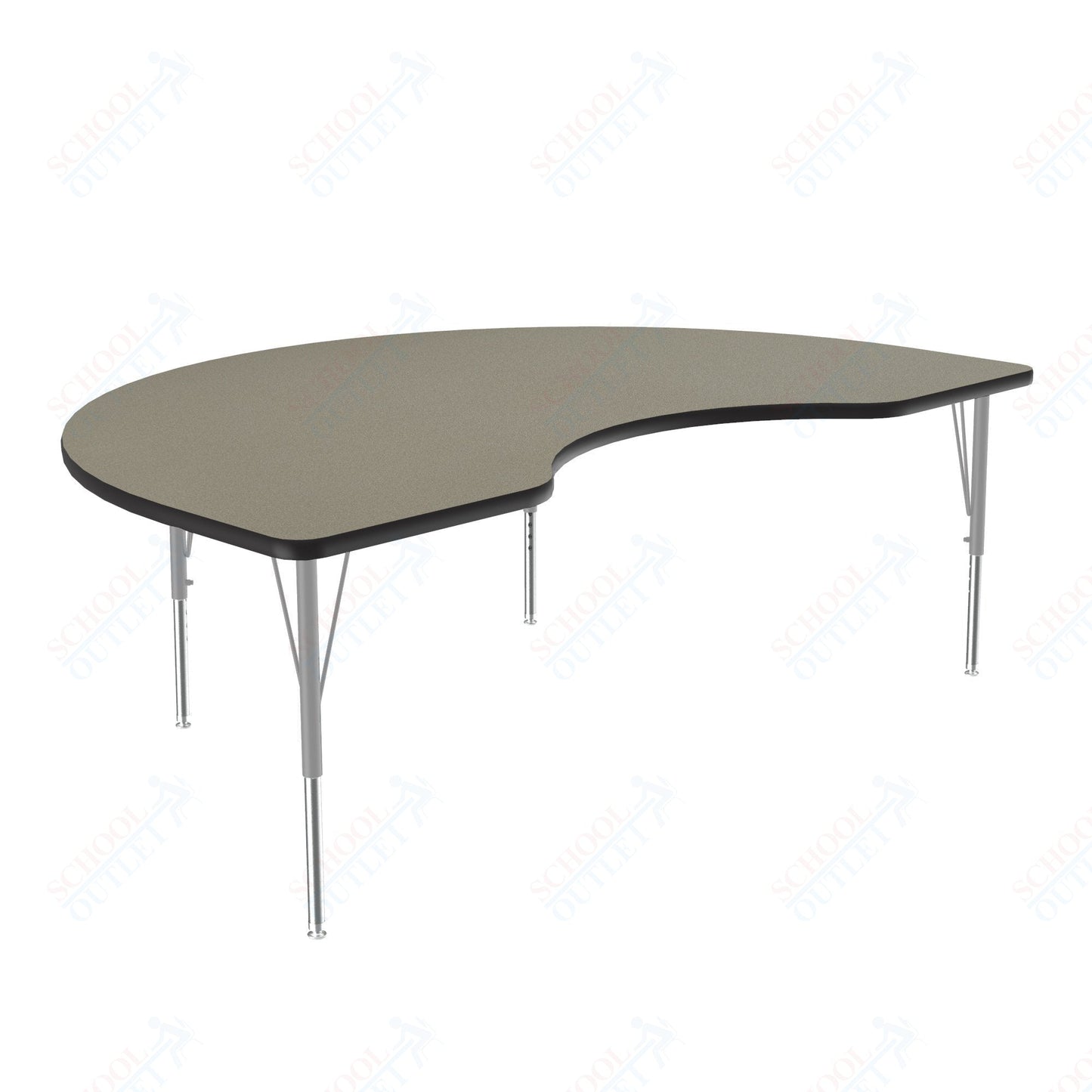 Correll Kidney Deluxe High - Pressure Top Activity Tables 36"W x 72"L x 19 - 29"H Adjustable Height (COR - A3672 - KID - XX) - SchoolOutlet