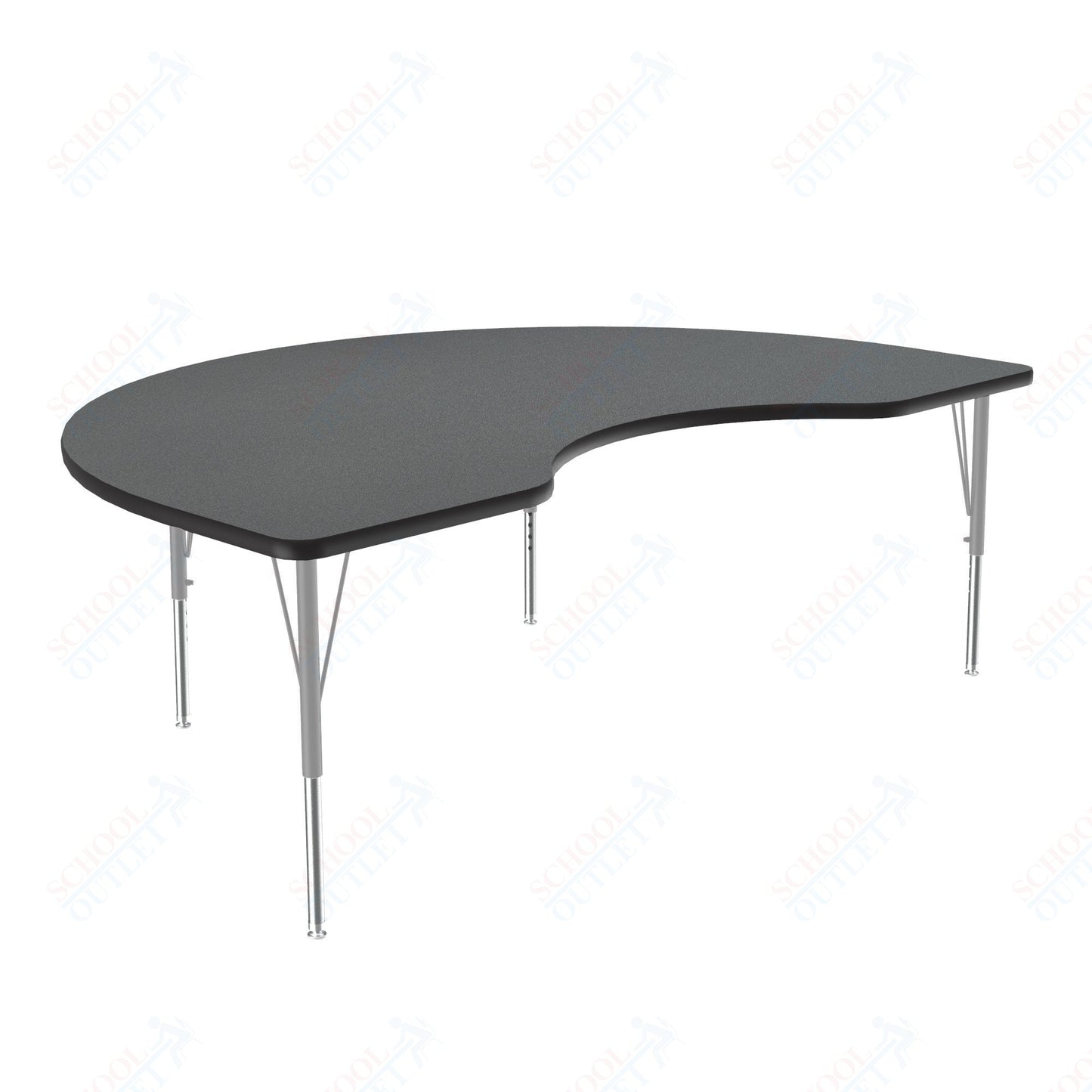 Correll Kidney Deluxe High - Pressure Top Activity Tables 36"W x 72"L x 19 - 29"H Adjustable Height (COR - A3672 - KID - XX) - SchoolOutlet