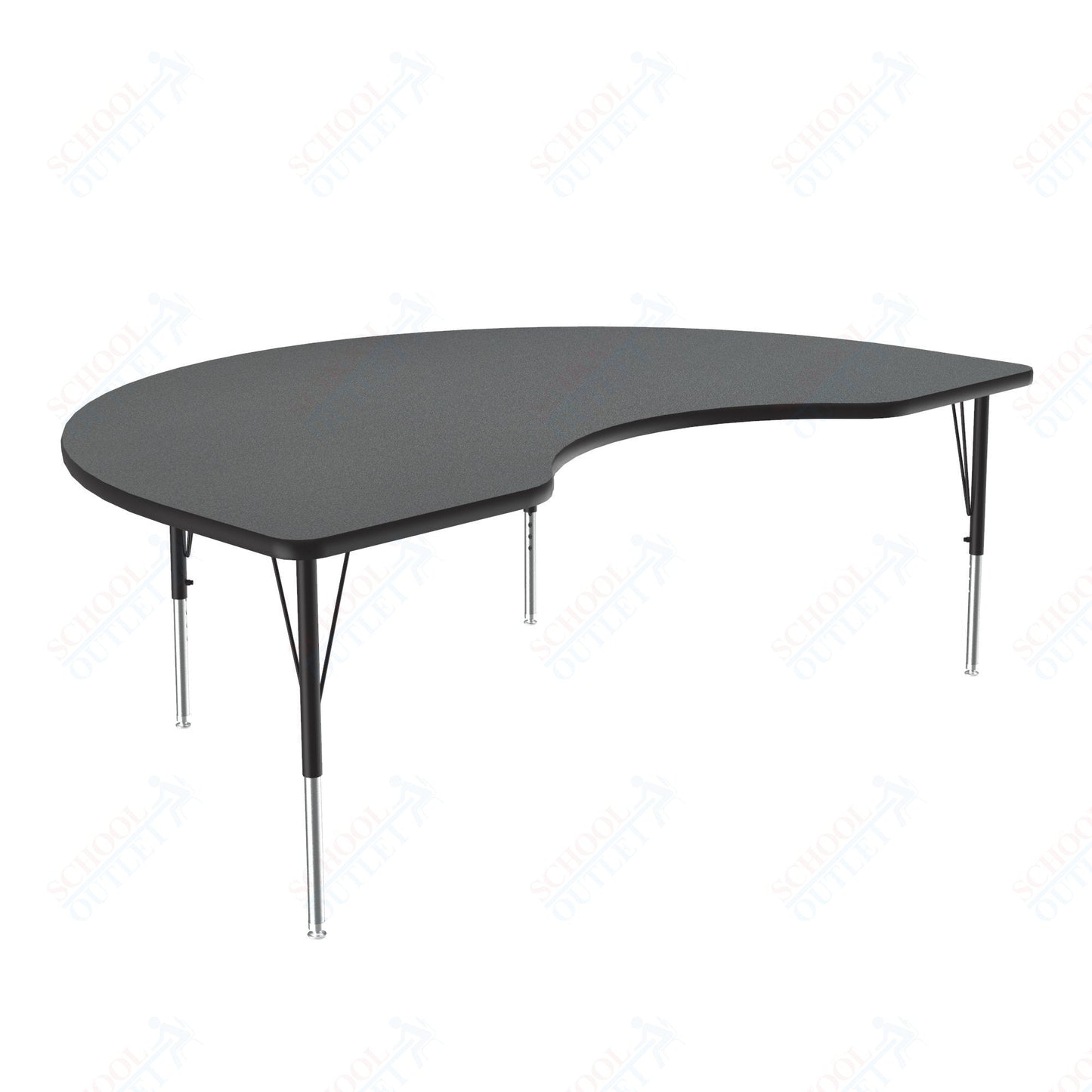 Correll Kidney Deluxe High - Pressure Top Activity Tables 36"W x 72"L x 19 - 29"H Adjustable Height (COR - A3672 - KID - XX) - SchoolOutlet