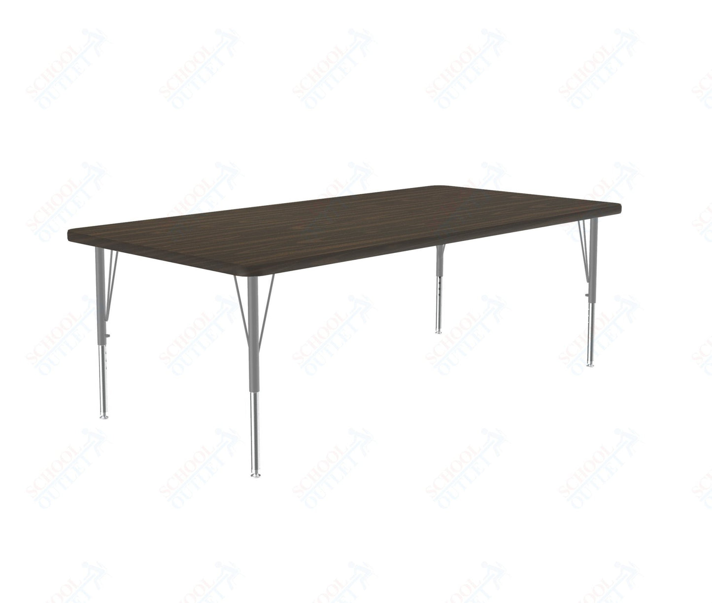 Correll Rectangular Deluxe High - Pressure Top Activity Tables with Adjustable Height 36"W x 72"L x 19 - 29"H (COR - A3672 - XX) - SchoolOutlet