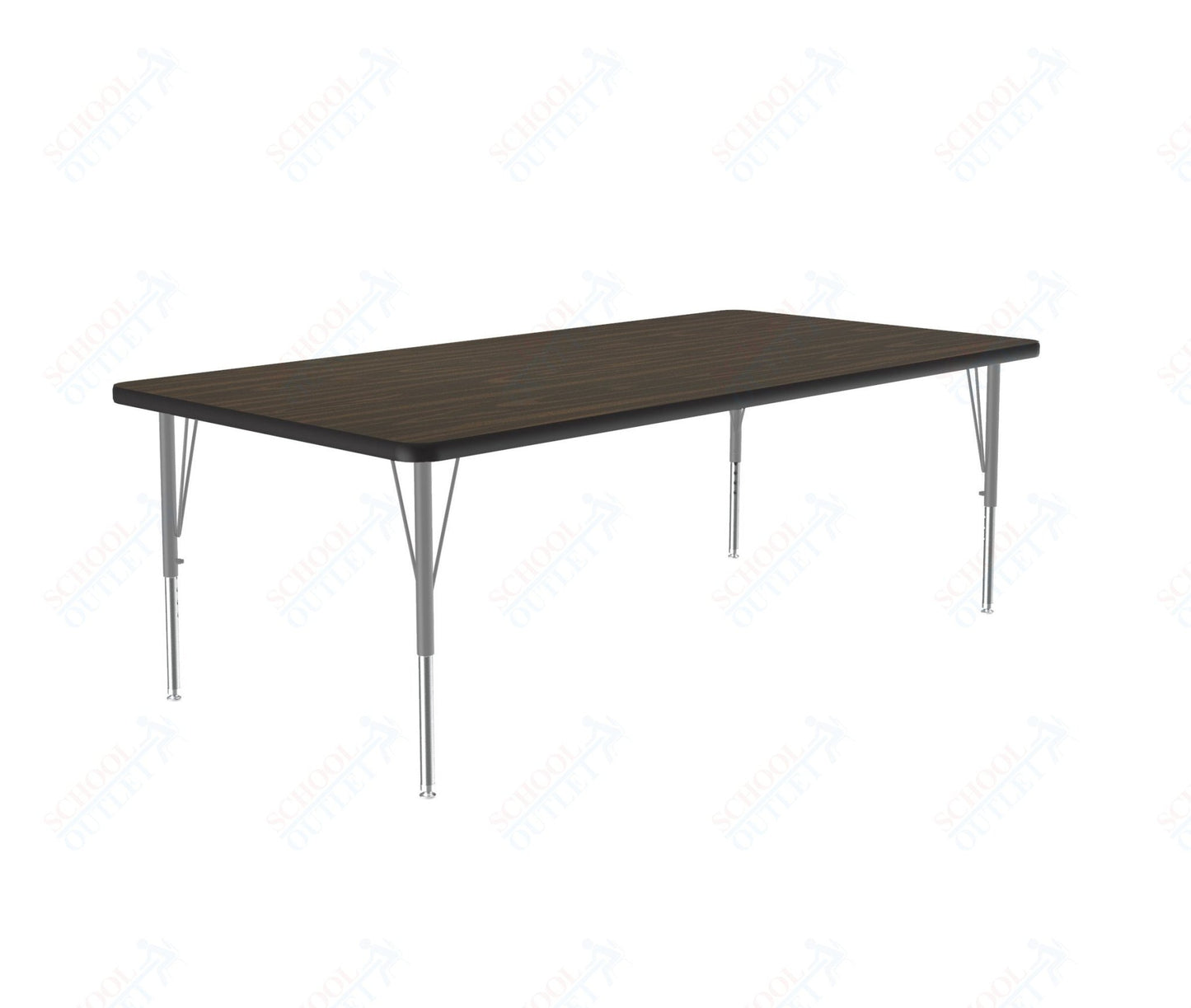 Correll Rectangular Deluxe High - Pressure Top Activity Tables with Adjustable Height 36"W x 72"L x 19 - 29"H (COR - A3672 - XX) - SchoolOutlet