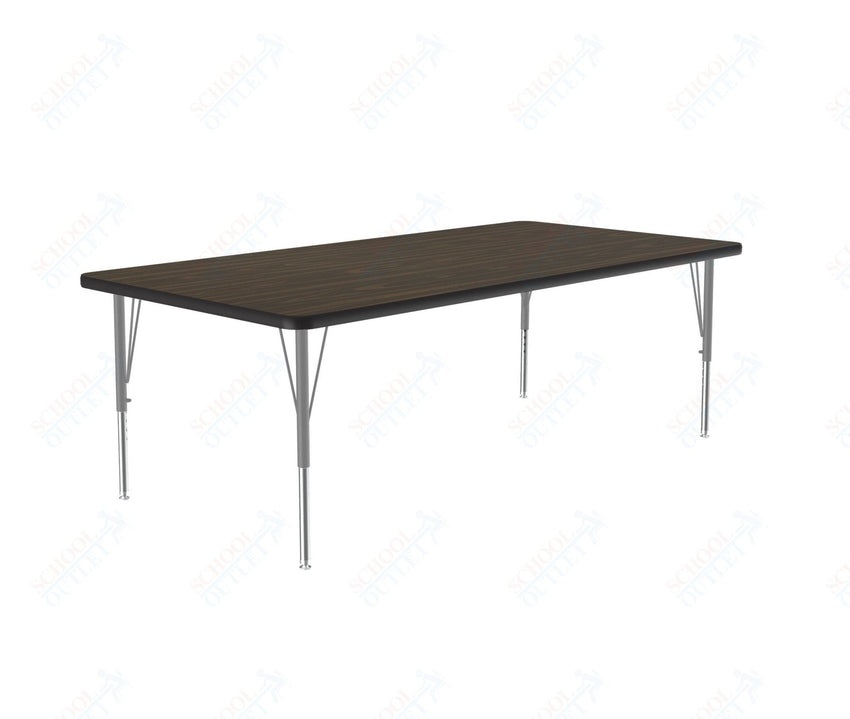 Correll Rectangular Deluxe High - Pressure Top Activity Tables with Adjustable Height 36"W x 72"L x 19 - 29"H (COR - A3672 - XX) - SchoolOutlet