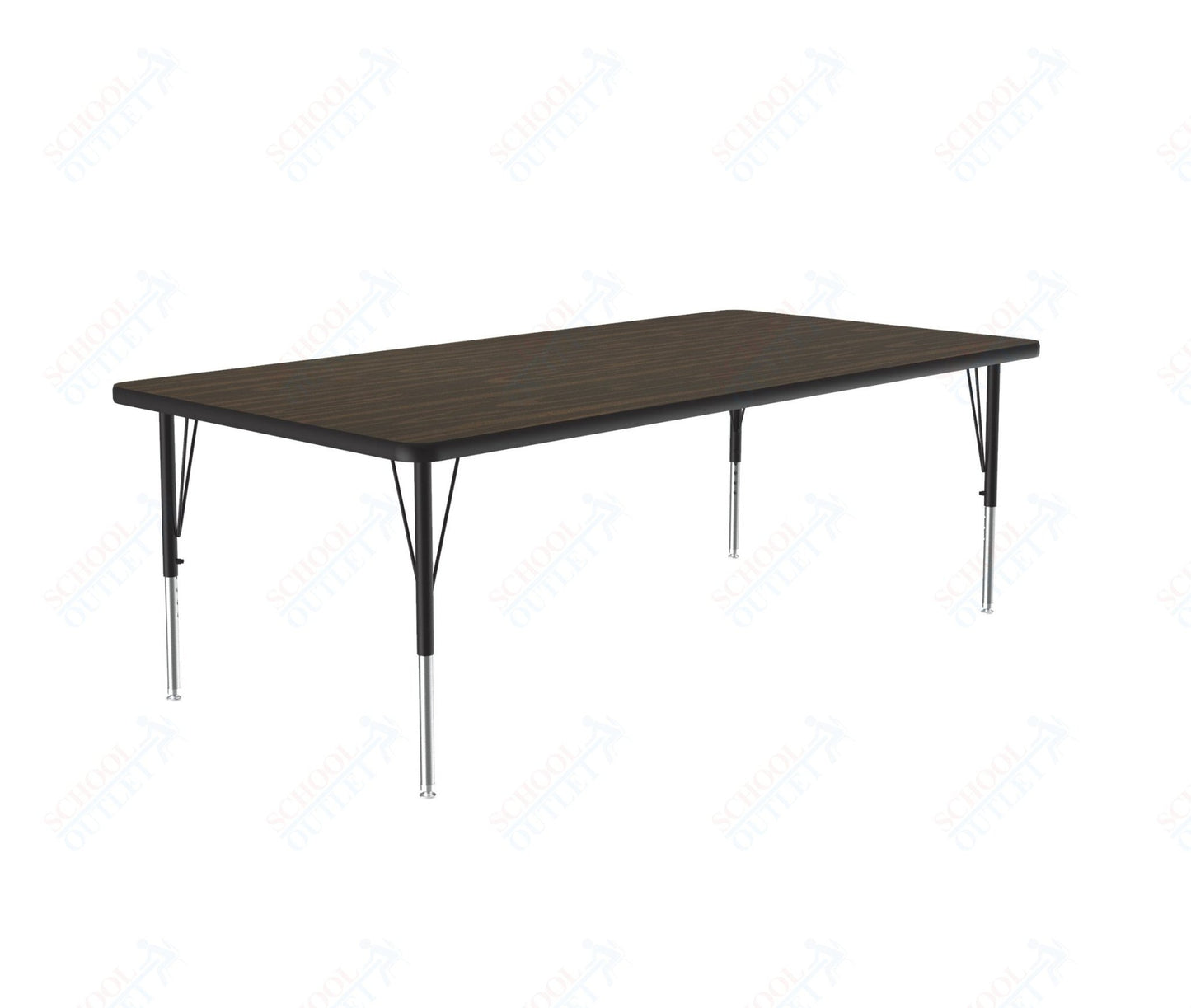 Correll Rectangular Deluxe High - Pressure Top Activity Tables with Adjustable Height 36"W x 72"L x 19 - 29"H (COR - A3672 - XX) - SchoolOutlet