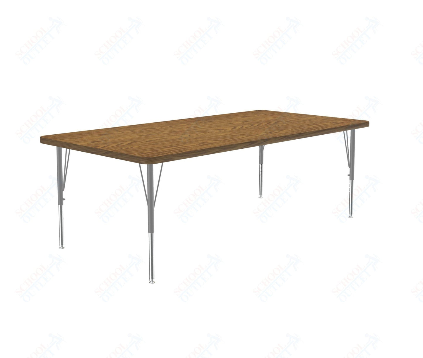 Correll Rectangular Deluxe High - Pressure Top Activity Tables with Adjustable Height 36"W x 72"L x 19 - 29"H (COR - A3672 - XX) - SchoolOutlet