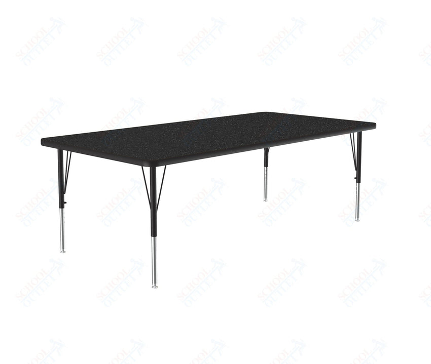 Correll Rectangular Deluxe High - Pressure Top Activity Tables with Adjustable Height 36"W x 72"L x 19 - 29"H (COR - A3672 - XX) - SchoolOutlet