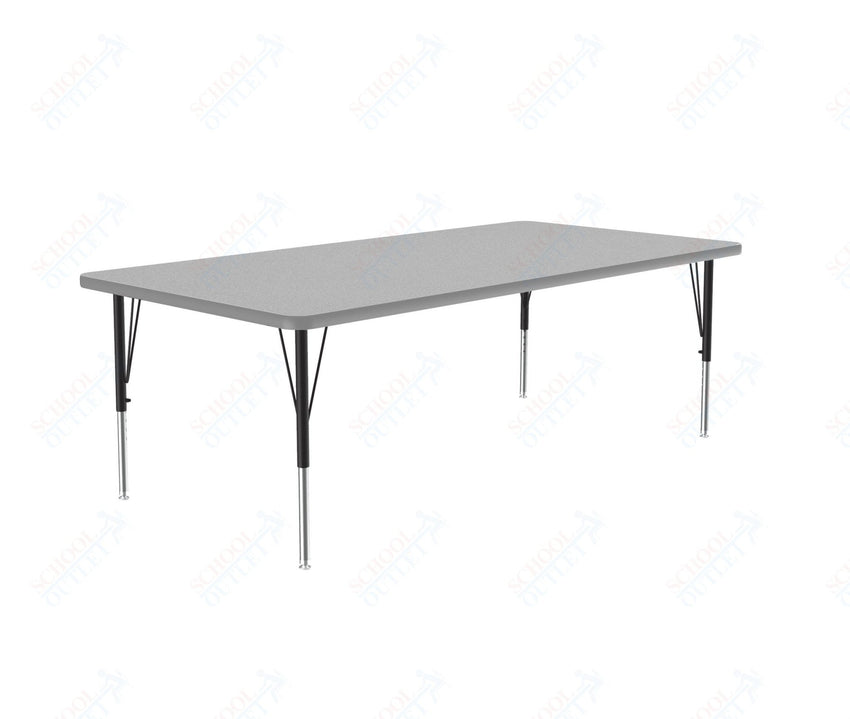 Correll Rectangular Deluxe High - Pressure Top Activity Tables with Adjustable Height 36"W x 72"L x 19 - 29"H (COR - A3672 - XX) - SchoolOutlet
