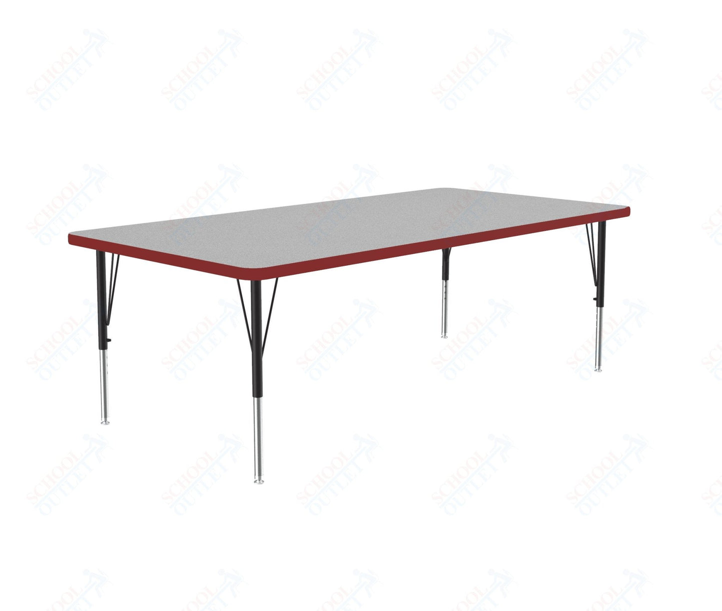 Correll Rectangular Deluxe High - Pressure Top Activity Tables with Adjustable Height 36"W x 72"L x 19 - 29"H (COR - A3672 - XX) - SchoolOutlet