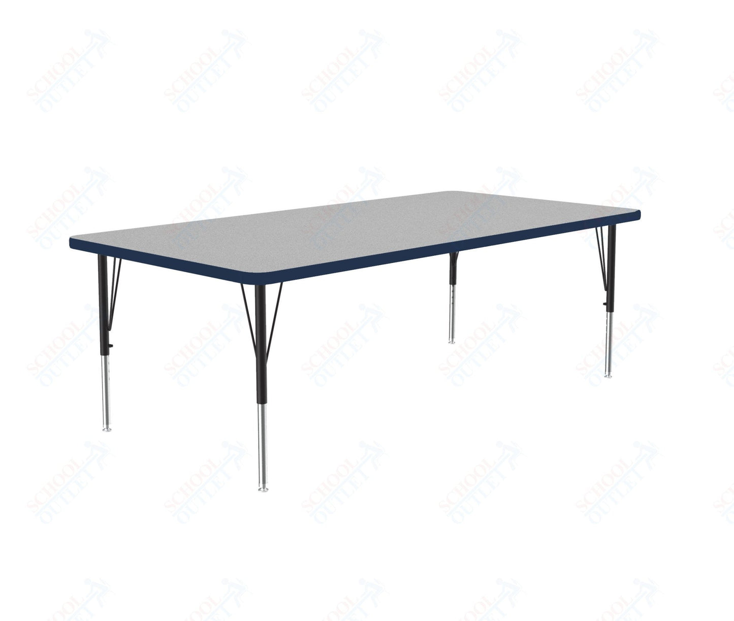 Correll Rectangular Deluxe High - Pressure Top Activity Tables with Adjustable Height 36"W x 72"L x 19 - 29"H (COR - A3672 - XX) - SchoolOutlet