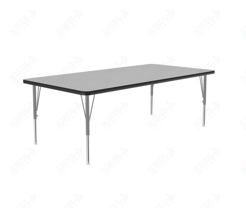 Correll Rectangular Deluxe High - Pressure Top Activity Tables with Adjustable Height 36"W x 72"L x 19 - 29"H (COR - A3672 - XX) - SchoolOutlet