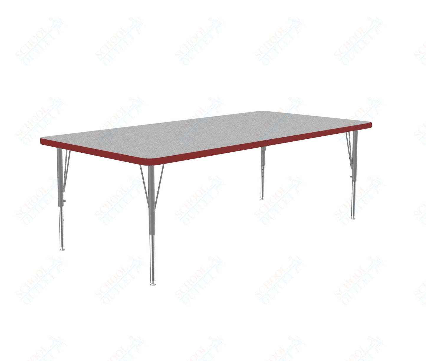 Correll Rectangular Deluxe High - Pressure Top Activity Tables with Adjustable Height 36"W x 72"L x 19 - 29"H (COR - A3672 - XX) - SchoolOutlet