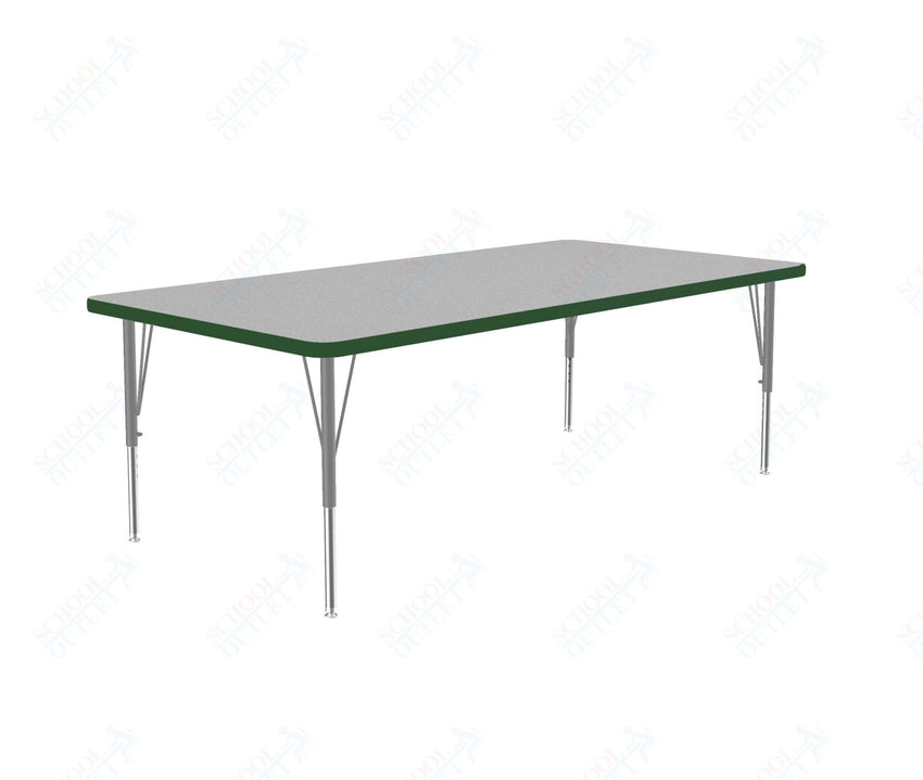 Correll Rectangular Deluxe High - Pressure Top Activity Tables with Adjustable Height 36"W x 72"L x 19 - 29"H (COR - A3672 - XX) - SchoolOutlet