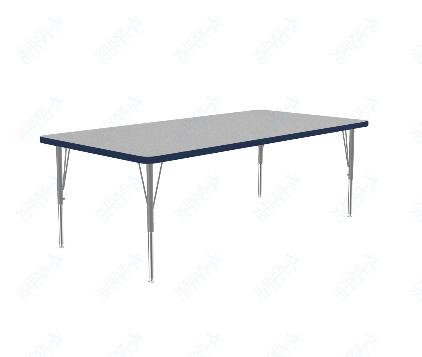 Correll Rectangular Deluxe High - Pressure Top Activity Tables with Adjustable Height 36"W x 72"L x 19 - 29"H (COR - A3672 - XX) - SchoolOutlet