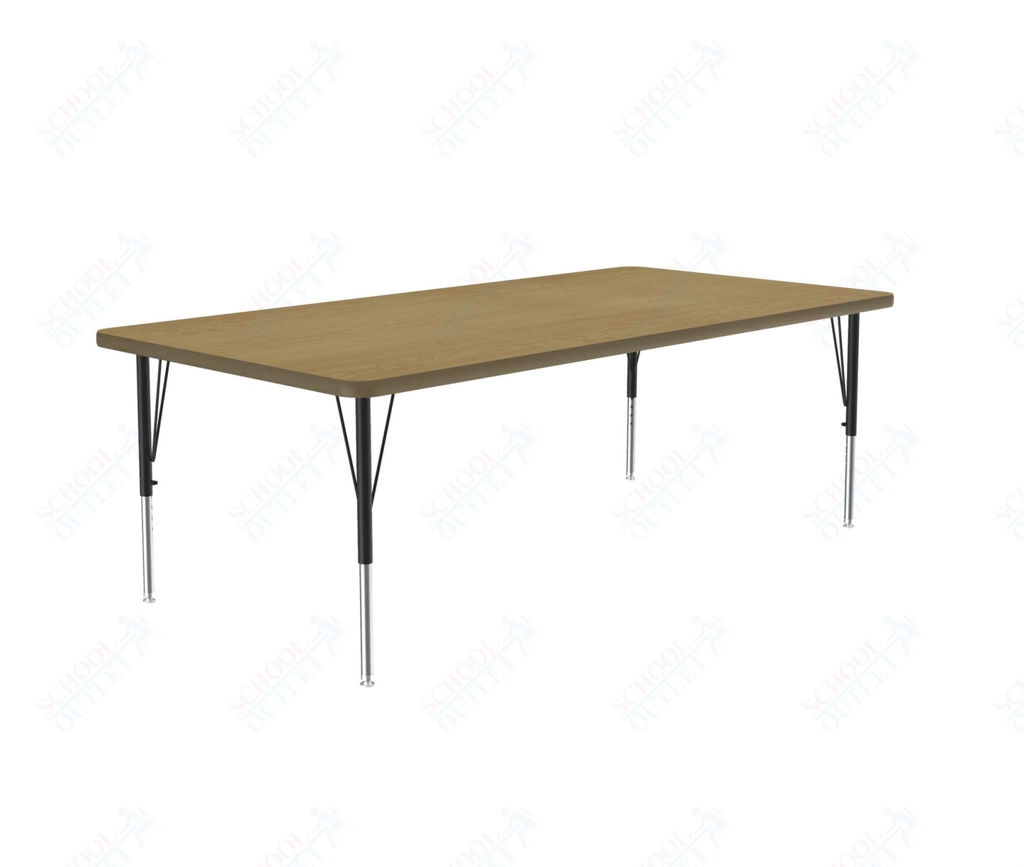 Correll Rectangular Deluxe High - Pressure Top Activity Tables with Adjustable Height 36"W x 72"L x 19 - 29"H (COR - A3672 - XX) - SchoolOutlet