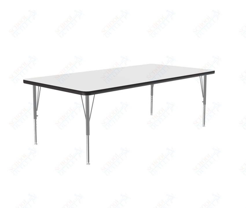 Correll Rectangular Deluxe High - Pressure Top Activity Tables with Adjustable Height 36"W x 72"L x 19 - 29"H (COR - A3672 - XX) - SchoolOutlet