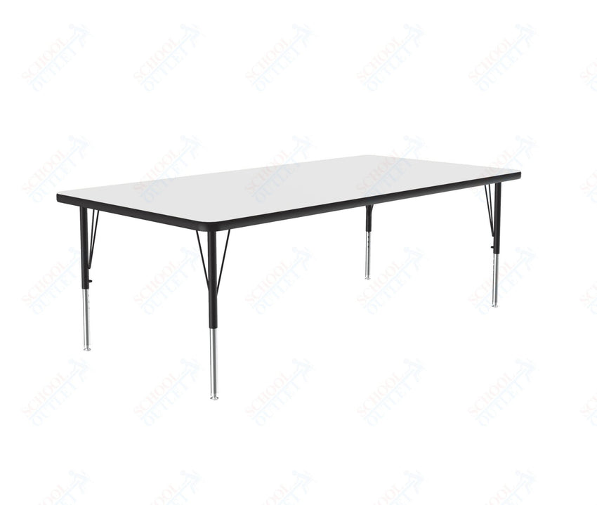 Correll Rectangular Deluxe High - Pressure Top Activity Tables with Adjustable Height 36"W x 72"L x 19 - 29"H (COR - A3672 - XX) - SchoolOutlet